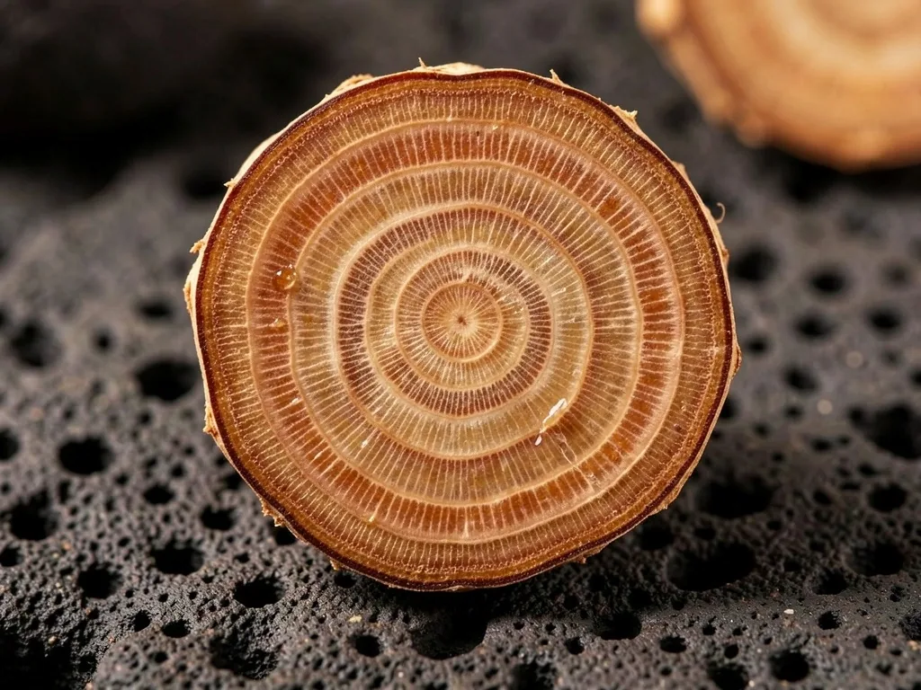 Ginseng root cross-section